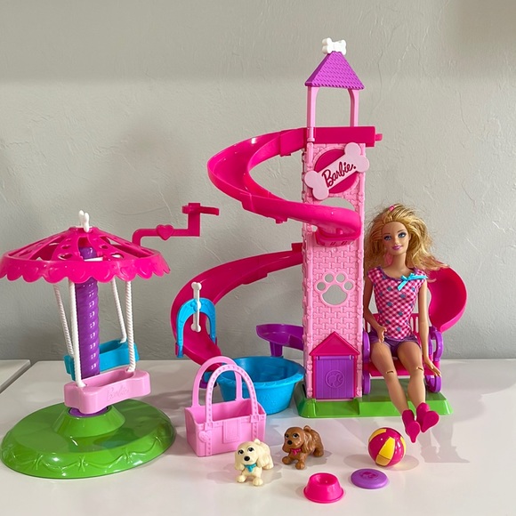 Barbie Toys Barbie Slide Spin Pups Playset Poshmark